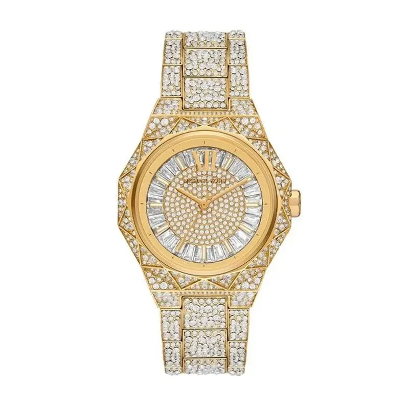 Michael Kors Raquel Pavé Gold-Tone Ladies Watch- MK7398